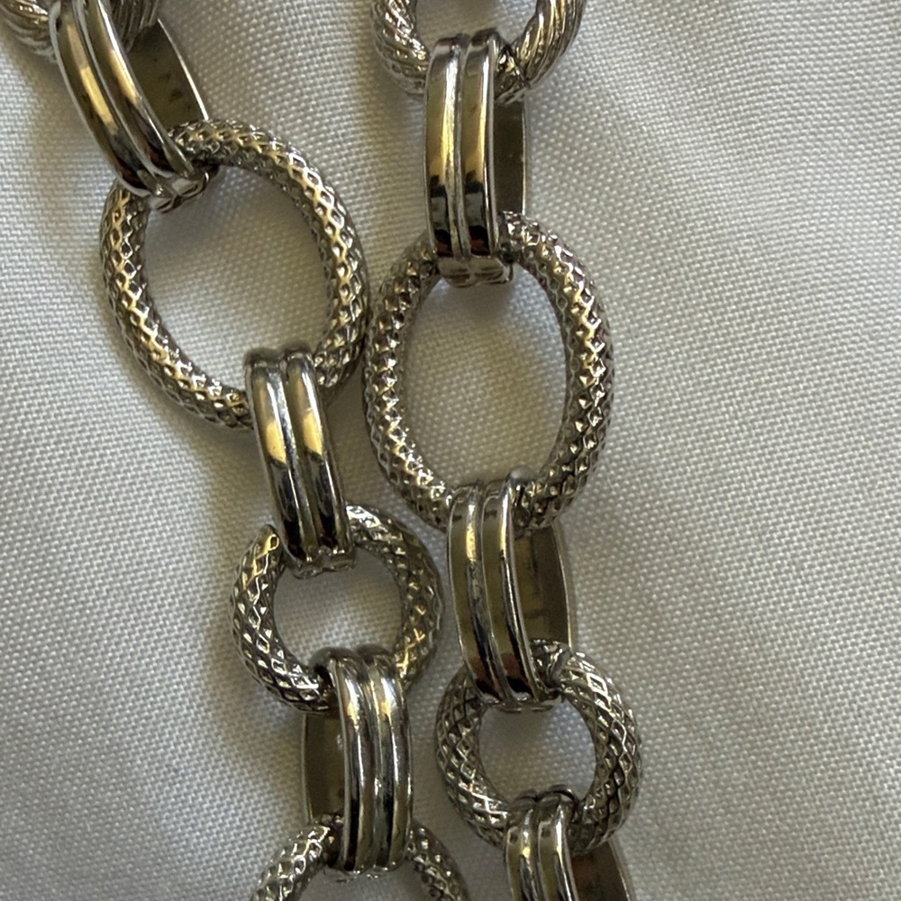 Layered Silver Angel & Heart Necklace with Black Bead Accents - Picture 7 of 9
